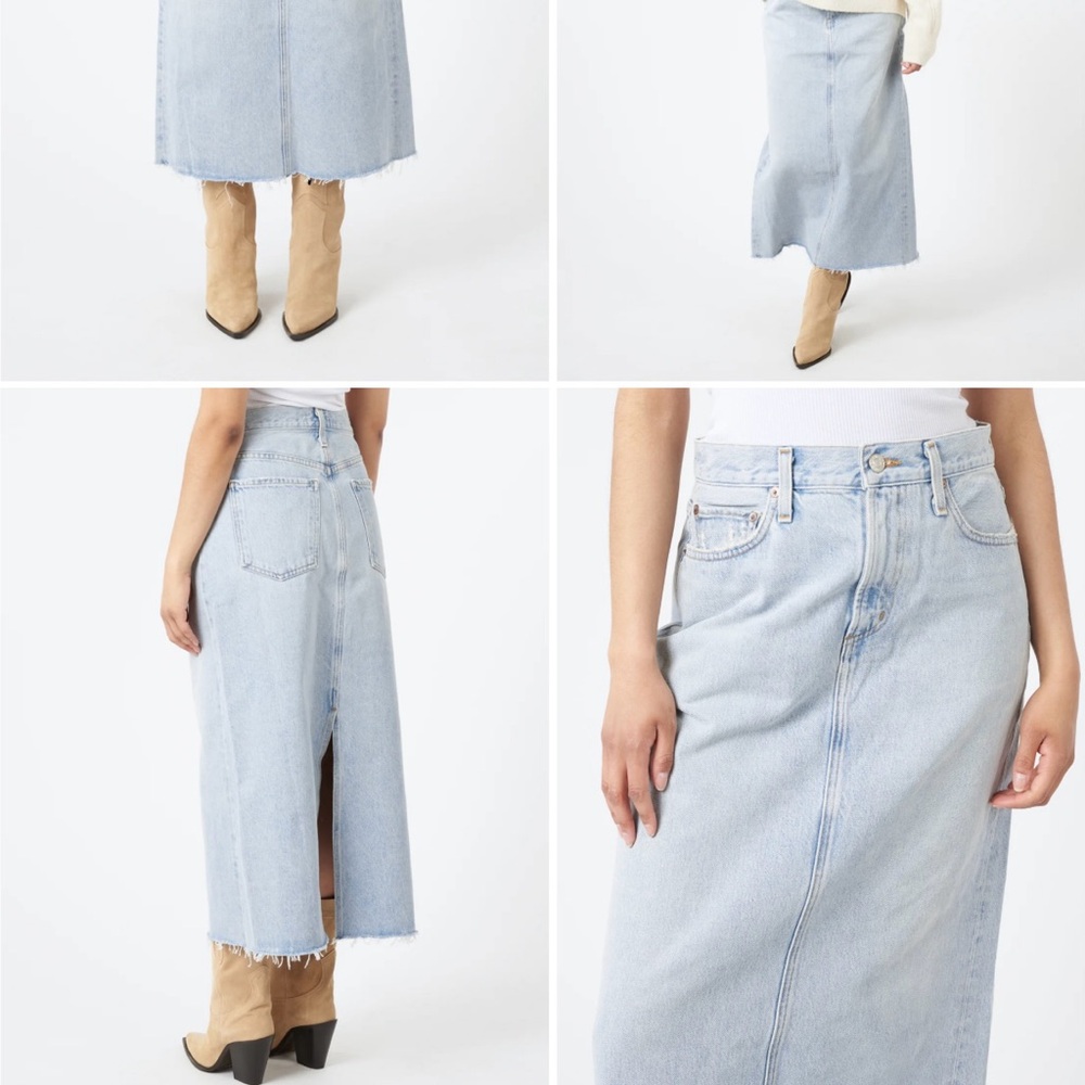 Agolde Della Denim Midi Skirt in Practice ( light wash) / 29